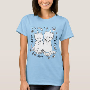 Camiseta Dos gatitos unicornio bebé regalo de mamá unicorni