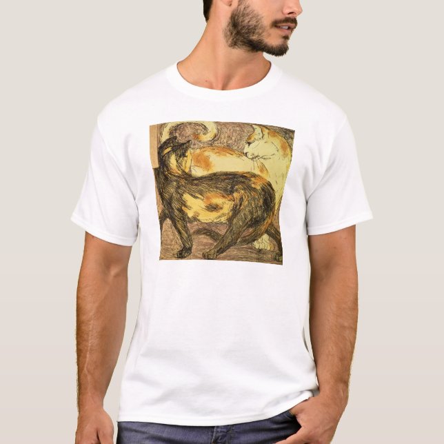 Camiseta Dos gatos (Anverso)