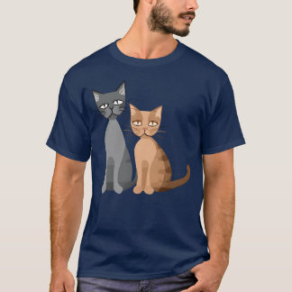 Camiseta Dos gatos graciosos