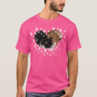 Camiseta Dos Gatos Haciendo Corazón