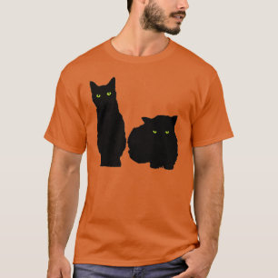 Camiseta Dos gatos negros grandes