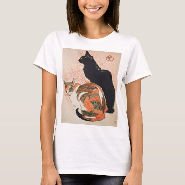 Camiseta Dos Gatos Por Theophile Alexandre Steinlen (Anverso)