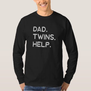 Camiseta Dos gemelos, dos hijos, papá, papá, el día del pad