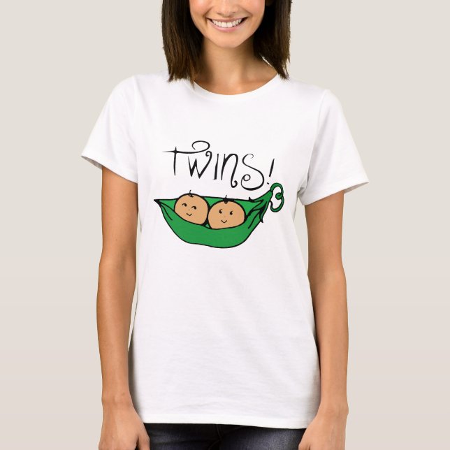 Camiseta Dos guisantes en la vaina que cuenta con la (Anverso)