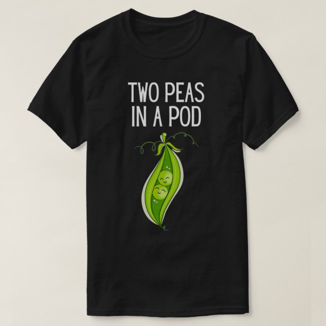 Camiseta Dos Guisantes En Un Pod Divertido Pea Regalo En Un (Diseño del anverso)