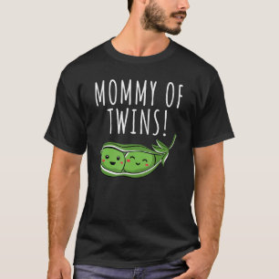 Camiseta Dos guisantes en una mami de podo de mellizos humo