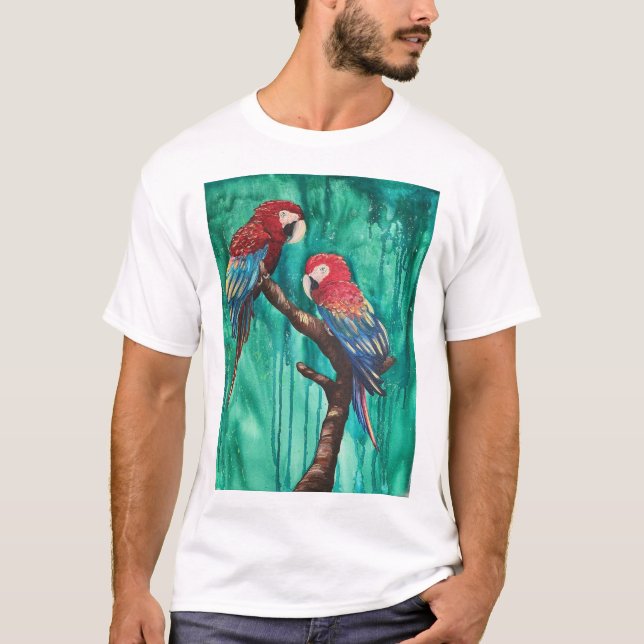 Camiseta Dos hermosos loros (Anverso)