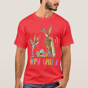 Camiseta Dos herramientas de barman de Pascua Bunny Leopard