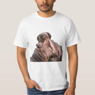 Camiseta Dos hipopótamos grandes de la boca