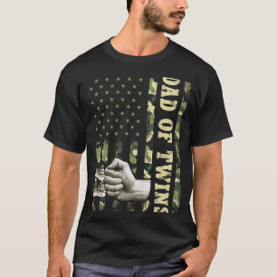 Camiseta Dos Hombres Camuflan Bandera Estadounidense Papá D