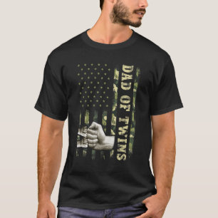 Camiseta Dos Hombres Camuflan Bandera Estadounidense Papá D