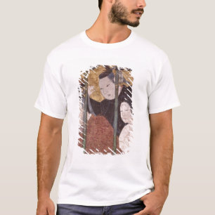Camiseta Dos hombres y mujer detrás del toldo, pantalla de