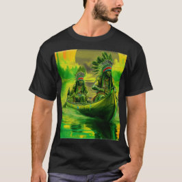Camiseta Dos Indios Están Remando En El Lago
