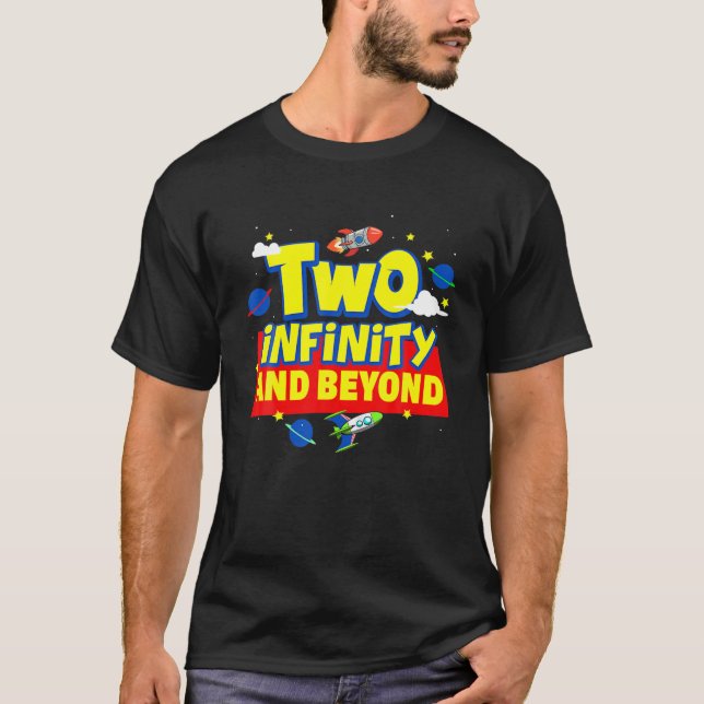 Camiseta Dos Infinity Y Más Allá Del Cumpleaños Niños De 2  (Anverso)