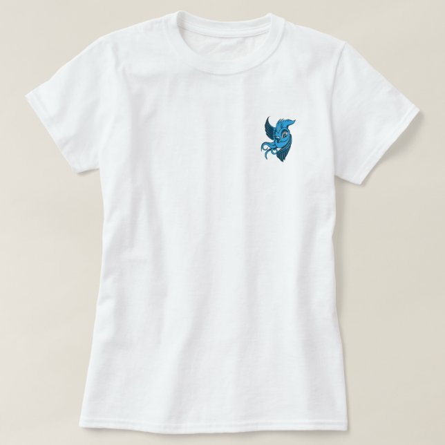 Camiseta Dos juguetones entonaron el pájaro azul (Diseño del anverso)