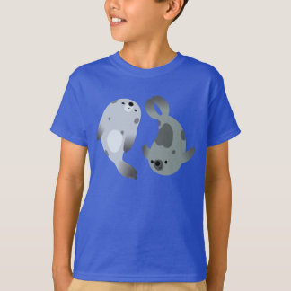 Camiseta Dos juguetones Personalizados de juego lindo sella