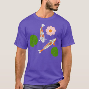 Camiseta Dos Koi Fish Waterlily Koi Pond