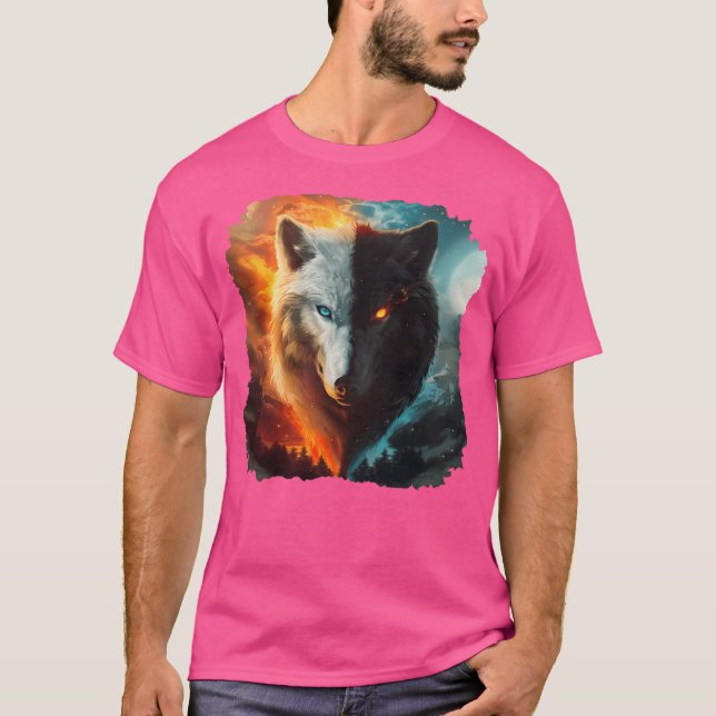 Camiseta Dos lobos uno enfrenta el mal activo (Anverso)