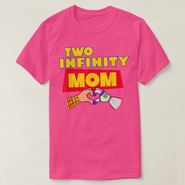 Camiseta Dos Madres Infinity Y Más Allá De Las Mamáes Famil (Diseño del anverso)