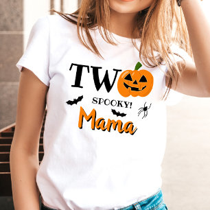 Camiseta Dos Mamá Espeluznantes Cumpleaños 2 Halloween