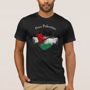 Camiseta Dos manos libres Palestina estomatizada T-Shir