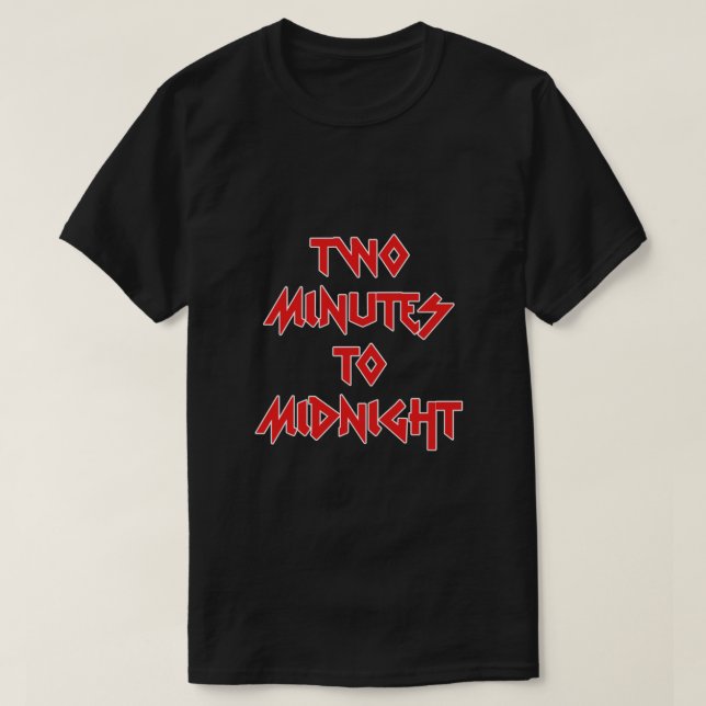Camiseta Dos minutos a la medianoche Maiden Font Classic T- (Diseño del anverso)