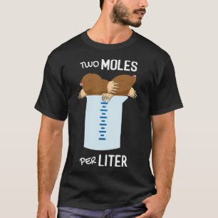 Camiseta Dos Moles Por Litro De Medición Divertida Química