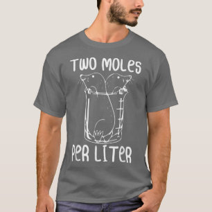 Camiseta Dos moles por litro divertidos Laboratorio de Cien