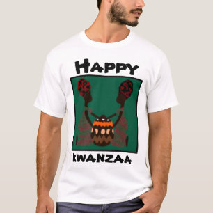 Camiseta Dos mujeres africanas y una canasta feliz Kwanzaa