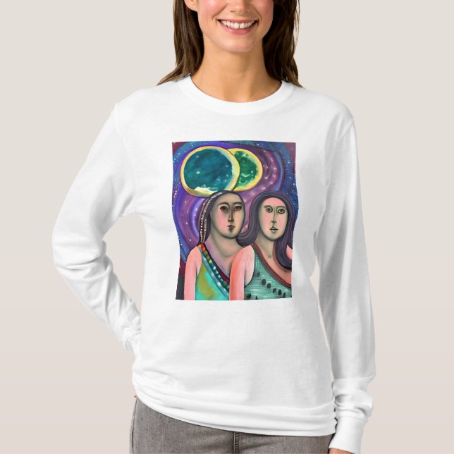 Camiseta Dos mujeres bajo la luna (Anverso)