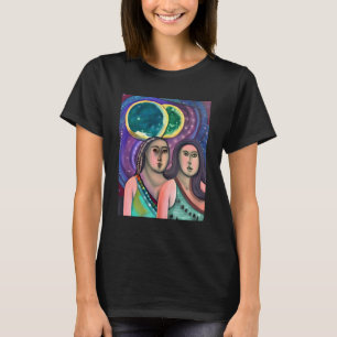 Camiseta Dos mujeres bajo la luna