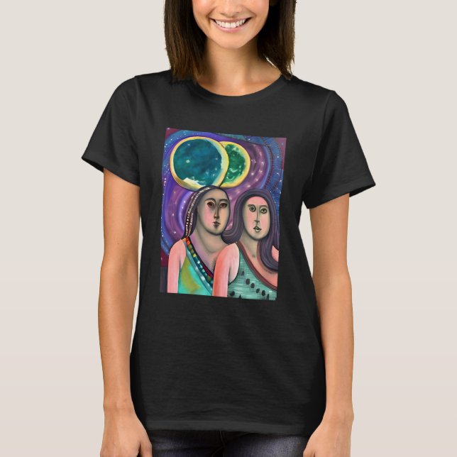 Camiseta Dos mujeres bajo la luna (Anverso)
