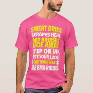 Camiseta Dos Mujeres Bmx Sólo Chicas Duros Son Bmx Riders