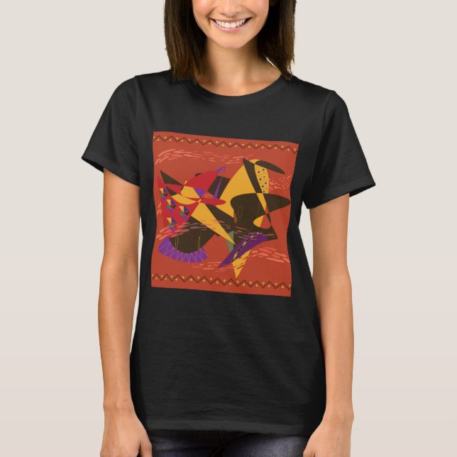 Camiseta Dos mujeres negras elegantes (Anverso)