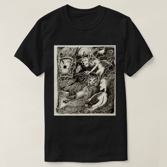 Camiseta Dos Mundos, por Brian Benson. (Diseño del anverso)
