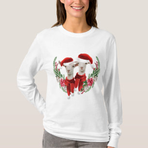 Camiseta Dos Navidades cortos, Saanen Goat, niños en guirna