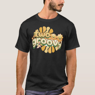 Camiseta Dos niños de Groovy, segundo cumpleaños, Chicas do