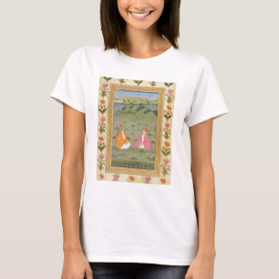 Camiseta Dos nobles asentados en un paisaje, de la pequeña