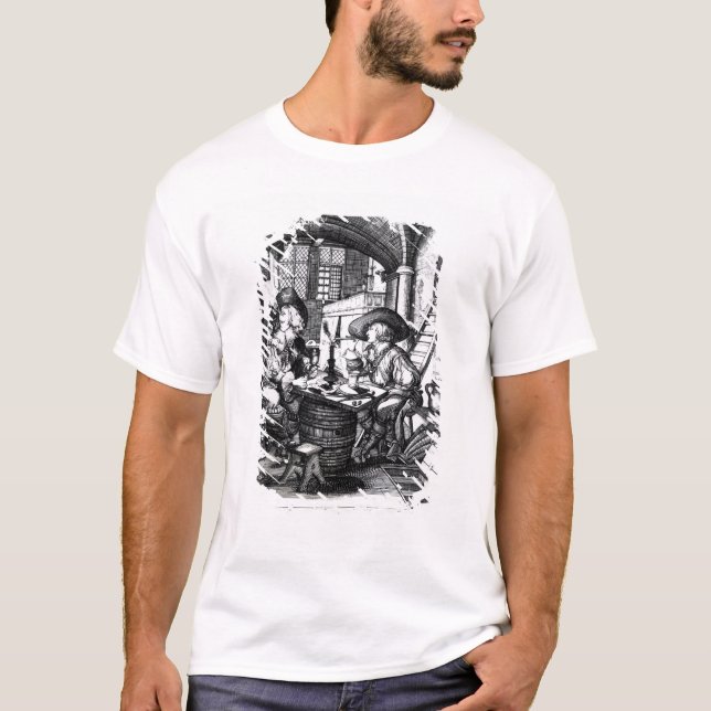 Camiseta Dos nobles jovenes que fuman, el Favorable-Fumar (Anverso)