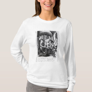 Camiseta Dos nobles jovenes que fuman, el Favorable-Fumar
