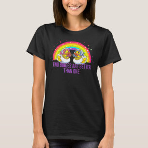 Camiseta Dos Novias Son Mejor Que Una Boda Lesbiana Lgbt