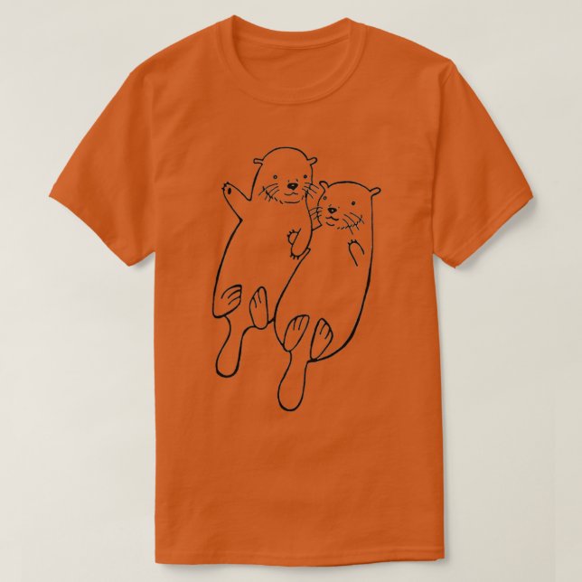 Camiseta Dos nutrias (Diseño del anverso)