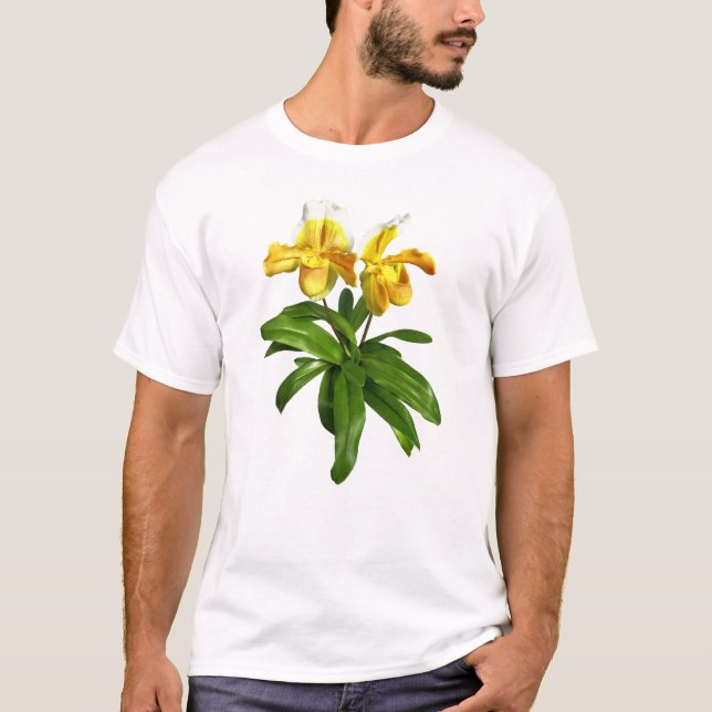 Camiseta Dos orquídeas amarillas de señora deslizador (Anverso)