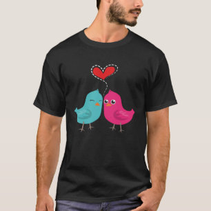 Camiseta Dos pájaros en el amor Pareja Boda Valentin