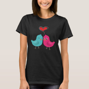 Camiseta Dos pájaros en el amor Pareja Boda Valentin