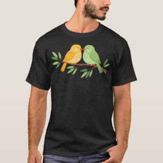 Camiseta Dos pájaros en una rama observador de aves observa