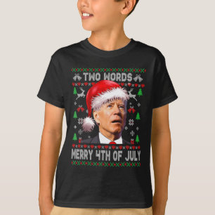 Camiseta Dos Palabras Feliz 4 De Julio Navidades Joe Biden