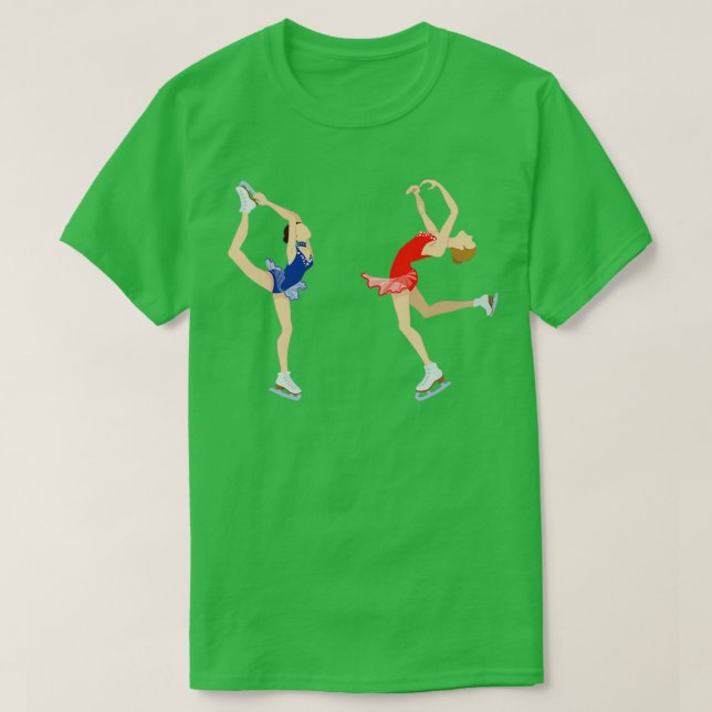 Camiseta Dos Patinadores De Figura En Una Pirueta (Diseño del anverso)