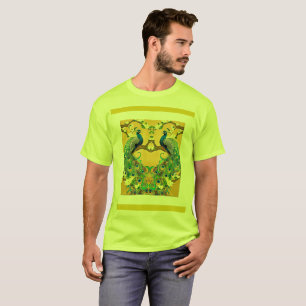 Camiseta Dos pavos reales azules indios masculinos