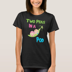 Camiseta Dos Peas En Un Pod Beben Bebés Fraternales